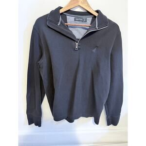Men’s Nautica 1/4 Zip Navy Blue Long Sleeve Sweater Size Medium
